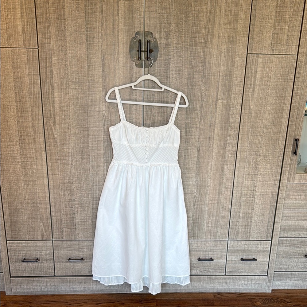 Commense Ruffle Hem Cami Plain Midi Dress